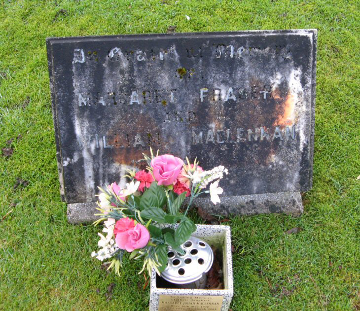 Photo of headstones/William MacLennan MI Alness